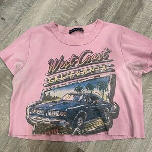 Brandy Melville Pink West Coast Crop Top